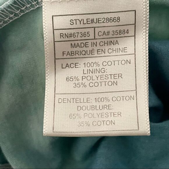 Jack. Tie Dyed Crochet Mini Dress Blue Green White Size 4 - Picture 11 of 14